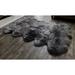 Gray Novelty 5'6" x 8'6" Area Rug - Everly Quinn Amaranta Handmade Genuine Sheepskin Dark Shag Area Rug, Wool | Wayfair