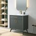 George Oliver Lalena 30" Single Bathroom Vanity w/ Ceramic Top in Green | 34 H x 29.9 W x 18.5 D in | Wayfair E95A9132775B480B92093CF57FB9A7EA