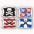 Set di blocchi di costruzione della bandiera dei pirati per bambini 2525 pezzi Jolly Roger con