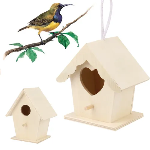 Holz Mini Vogelkäfig im Freien hängen Vogelhaus Box Garten Vogelkäfige Home Yard Dekoration Vogel