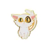 Anime Suzume No Tojimari Daijin smalto Pin White Cat Bag spilla Cartoon Animal Badge Denim spilla