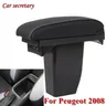 Scatola per braccioli nera per segretario auto per Peugeot 2008 scatola di immagazzinaggio centrale