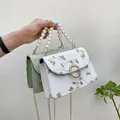 Borse borsa a tracolla a catena borsa a tracolla moda borsa piccola borsa quadrata catena di pizzo