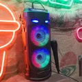 Grande altoparlante Bluetooth portatile da ballo quadrato LED barra di sonora a luce colorata colonna KTV Soundbox subwoofer wireless Boombox HiFi