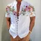 Camicie da uomo Nuova camicia con bottoni stampati Colletto alla moda Camicie da uomo larghe e