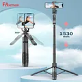 FANGTUOSI Wireless Selfie Stick treppiede monopiede pieghevole con luce a Led per Action cam Gopro