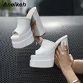 Aneikeh scarpe per le donne pantofole estive Sexy piattaforma roma punta quadrata vestito da partito