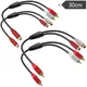 Cavo audio RCA da 0,3 m Cavo adattatore sdoppiatore a Y da 1 femmina a 2 maschi Spina placcata in oro per sistema audio amplificatore altoparlante