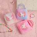 Mini borse unicorno per bambine 2-5 anni regalo bambina bella ala cavallo bambini piccola borsa