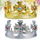 2Pcs Birthday Tiara Prince Crown Hats Kids Party Favors Supplies Decoration (Cross)