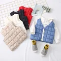 2023 Winter Baby Boys Vests Coats Warm Waistcoats for Toddler Girls Autumn Child Solid Color Vests