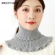 Women Knitted Fake Collar Scarf Warm Turtleneck Neck Warmer Detachable Winter Windproof False Scarf