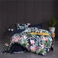 4/6Pcs Luxury Egyptian Cotton Soft Bedding Set Queen King Family size Bright Leaves Duvet Cover Flat