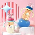 Baby Milk Feeding Bottle Set With Handle Infant Bottles Silicone Nipple Newborn Baby PP Baby Bottle