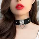 Sexy Chic Punk Rock Gothic Chokers Necklace PU Leather Bondage Cosplay Goth Collar For Women Jewelry