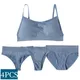 4Pcs/Set Women Bra And Panty Set Female Seamless Underwear Sexy G-String Thong Briefs Sports Crop