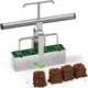 Soil Block Maker Soil Blocking Tool Handheld Soil Blocker with Dibbles Dibbers for Garden Prep