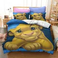 Disney The Lion King Simba Bedding Set Cartoon Boy Single Twin Size Duvet Cover Kids Teen Bedspreads