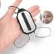 Folding Legless Nose Clip on Reading Glasses Men Women Mini Portable Keychain Magnifier Glasses