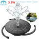 AISITIN Solar Fountain Pump 3.5W Solar Powered Water Fountain Pump with 6 Nozzles Solar Birdbath