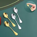 1pc Stainless Steel Flavoring Spoon Coffee Dessert Ice Cream Spoon 9cm Mini Spoons Kitchen