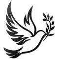 CIFBUY Dove of Peace Olive Branch Metal Wall Art – Olive Branches Peace Dove Wall Decor Iron Art