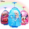 Disney New16 inch Kid's Travel Trolley Luggage cute Cartoon Trolley Bag on Wheels Children Rolling