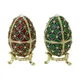 Easter Egg Shape Trinket Box Handcrafts Spring Faberge Egg Jewelry Organizer