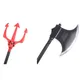 Halloween Stage Props Axe/Red Trident Viking Medieval Costume Cosplay Ax Devil Novelty Red