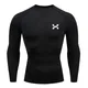 Sports Top Quick Dry Men's Compression Shirt Long Sleeve Second Skin Gym Workout Short Fitness