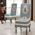 Chair cover high-end restaurant European thickened household dining table and chair cover elastic