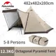 Naturehike Ranch Pyramid Tent Octagonal 5-8 Persons Large Space glamping tent With Snow Skirt for