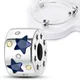 Silver Colour Sparkling Starry Night Retaining Clip Fit Pandora Charms Silver Colour Original