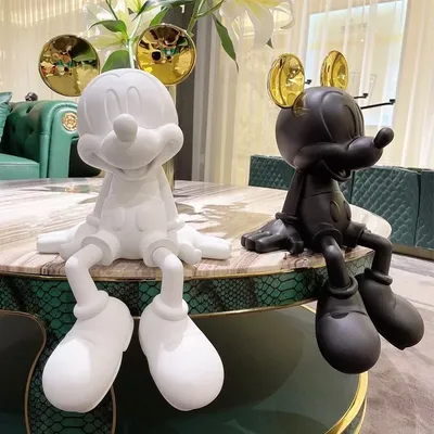 Disney-Figurine de souris assise de grande taille figurine de dessin animé anime modèle de statue