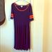 Lularoe Dresses | Lularoe Nicole Dress | Color: Blue/Pink | Size: L