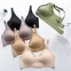 Soutien-gorge push-up en latex pour femmes sous-vêtements respirants à col en V soutien-gorge