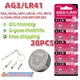 Pile alcaline AG3 LR41 392 192 1.55V bouton 24.com pour montre jouets télécommande V392