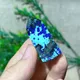 Mini pierre de tour de malachite bleue naturelle pierre précieuse de pointe de quartz de beauté