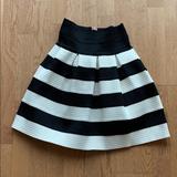 Anthropologie Skirts | Anthropologie Striped Structured Bubble Skirt | Color: Black/White | Size: X-Small/Small