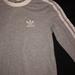 Adidas Tops | Authentic Woman Long Sleeve Adidas Strips T-Shirt | Color: Gray | Size: Xxs