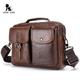 LAOSHIZI Genuine Leather Men's Shoulder Bag Vintage Male Messenger Bags Men Business Crossbody Bag