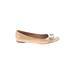 Salvatore Ferragamo Flats: Ivory Solid Shoes - Women's Size 7 1/2 - Round Toe