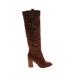 Mi.Im Boots: Brown Solid Shoes - Women's Size 10 - Almond Toe