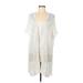 J.Jill Cardigan Sweater: White Solid Sweaters & Sweatshirts - Women's Size Medium