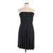 Ann Taylor Factory Casual Dress - A-Line Open Neckline Sleeveless: Black Polka Dots Dresses - Women's Size X-Large