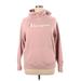 Champion Pullover Hoodie: Pink Solid Tops - Women's Size X-Large