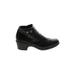 Ankle Boots: Black Solid Shoes - Women's Size 10 - Round Toe