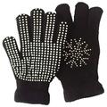 gants de patinage artistique strass anti-dérapant gants de patinage sur glace noir pêche bleu ciel chaud entraînement compétition vêtements de patinage à la main graphique sequin patinage sur glace multisport patinage artistique