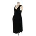 Gap - Maternity Casual Dress - Midi Scoop Neck Sleeveless: Black Print Dresses - Women's Size Medium