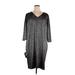 Lane Bryant Casual Dress - Mini V-Neck 3/4 sleeves: Silver Ombre Dresses - New - Women's Size 22 Plus